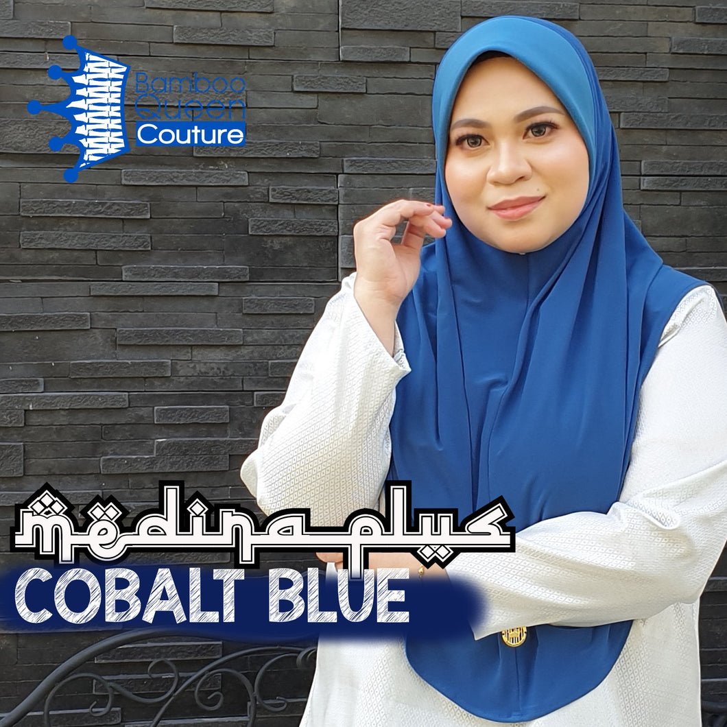 Tudung Sarung : Medina Plus in Cobalt Blue