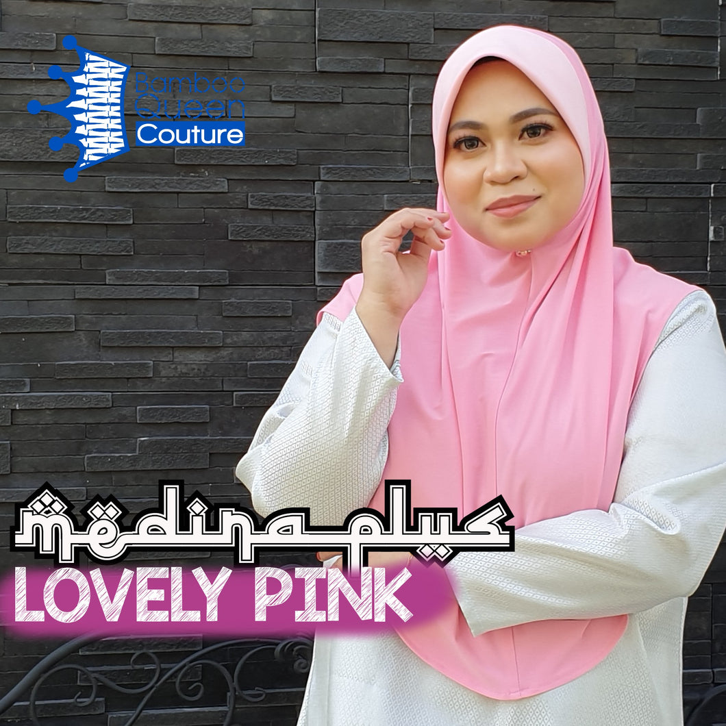 Tudung Sarung_XL (berdagu) : Medina Plus in Lovely Pink