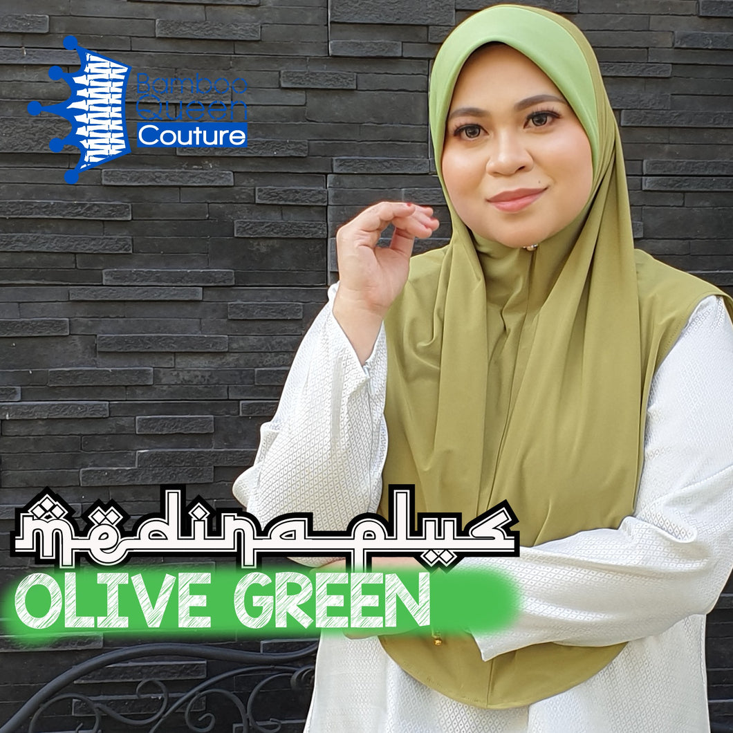 Tudung Sarung_M : Medina Plus in Olive Green