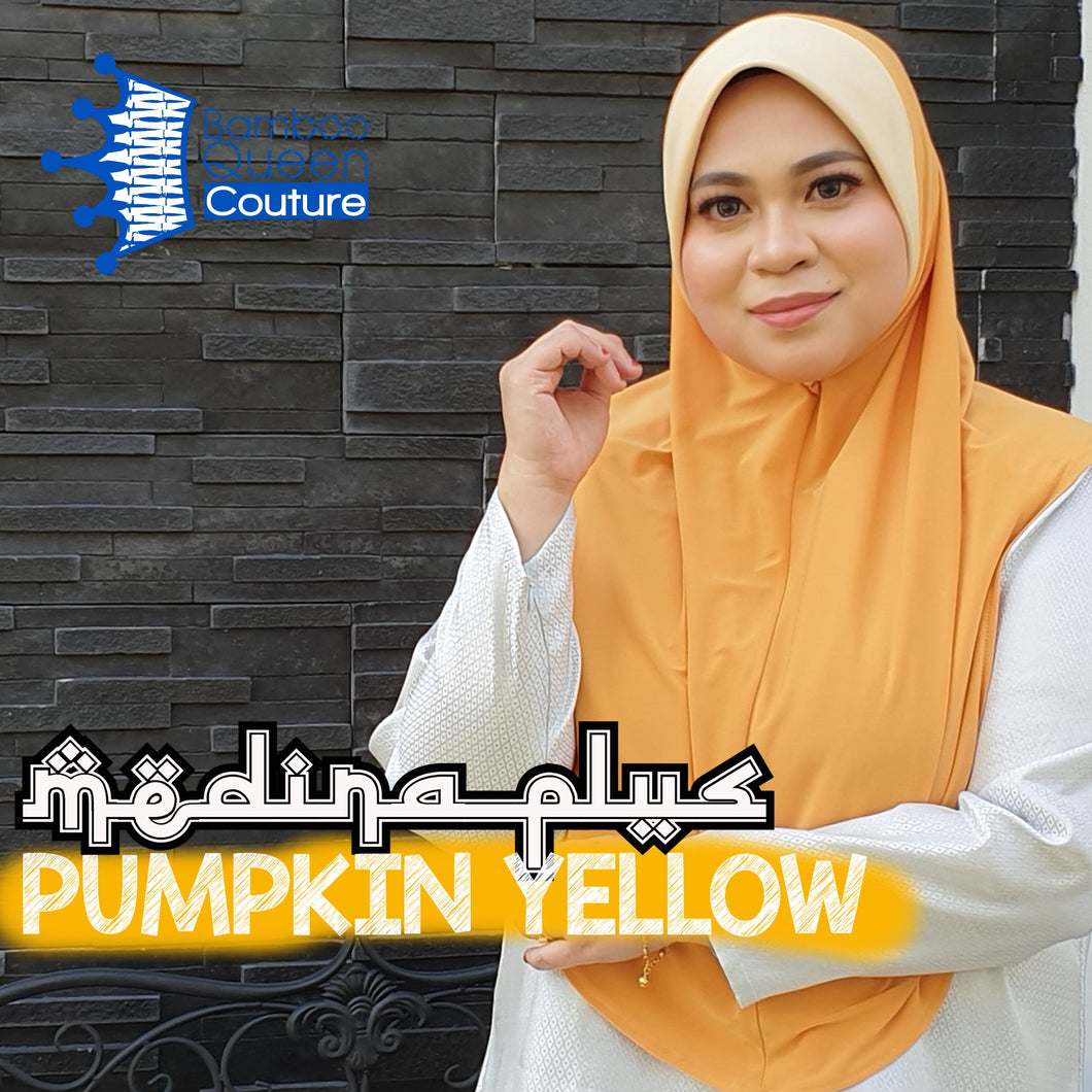 Tudung Sarung_XL (berdagu) : Medina Plus in Pumpkin Yellow